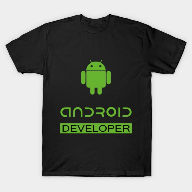 Android developer text programmer logo T-Shirt by PrisDesign99